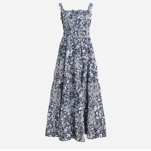 Size LARGE J.Crew Seville dress in mermaid print